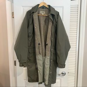 Vintage LL Bean Wool Lined Barn Trench Coat